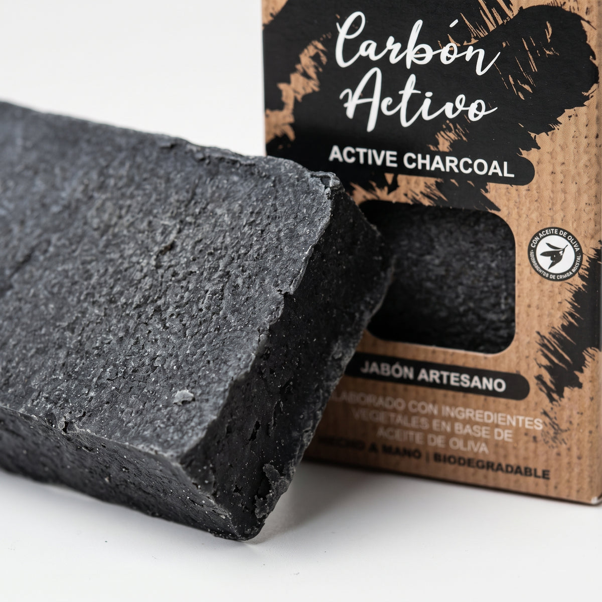 Jabón de Carbón Activo en Pastilla Artesanal