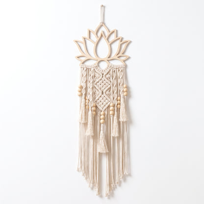 Atrapasueños bohemio flor de loto artesanal