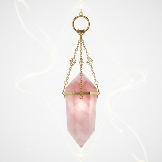 Péndulo de cuarzo rosa